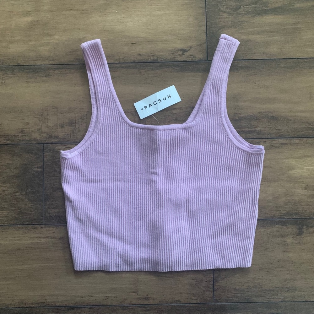 Purple Ribbed Tanktop